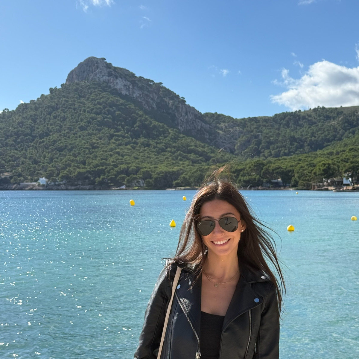 Lindsey Pozzuto, travel advisor, on the coast in Mallorca